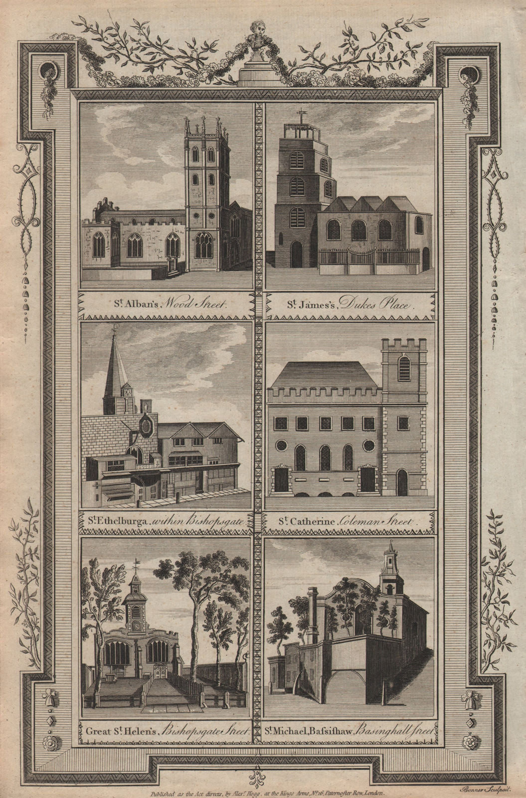 CITY CHURCHES St. Alban James Ethelburga Katherine Coleman Helen Michael 1784